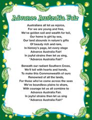 Chart - National Anthem Advance Australia Fair YI77120